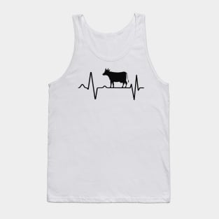 Cow heartbeat Tank Top